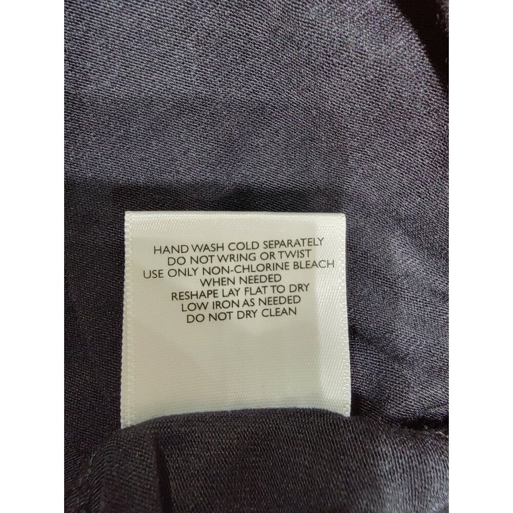 Fervour XL Black 3/4 Sleeve Top With Tie Neck Detail - Picture 4 of 5